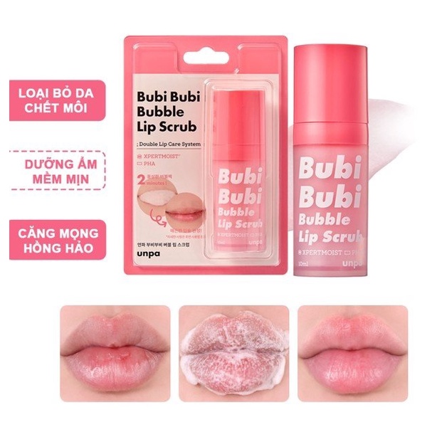 Tẩy Da Chết Sủi Bọt Thải Độc Môi Bubi Bubi Bubble Lips Crub 10ml