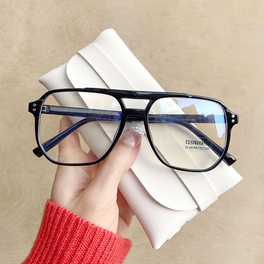 Mắt Kính Đọc Sách Màu Ngà Chống Ánh Sáng Xanh Cỡ Lớn Phong Cách Retro Hàn Quốc Cho Nam
