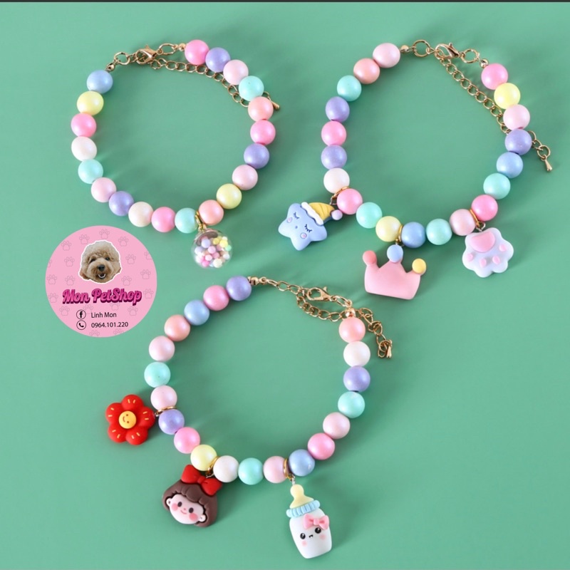 Vòng cổ ngọc chai cho thú cưng
