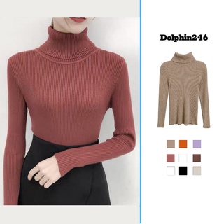  Áo len nữ cổ lọ cao dài tay dáng ôm body nhiều màu dệt kim gân co giãn giữ ấm mùa đông phong cách hàn quốc M64 A2-30 