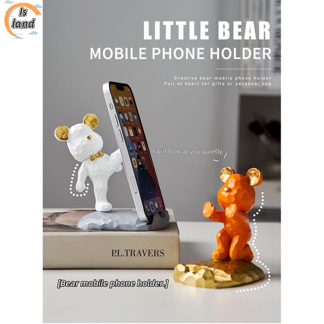 Giá Đỡ Điện Thoại/Máy Tính Bảng Hình Chú Gấu Dễ Thương Dùng Trang Trí