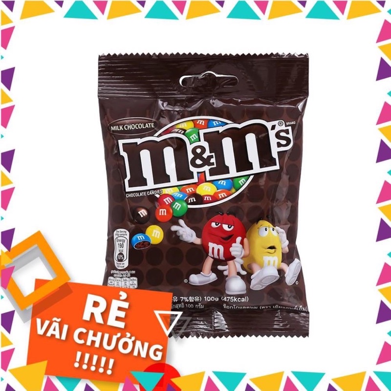 dây 10 gói kẹo socola  M&amp;M(10 gói*14,5gam_date mới nhất)