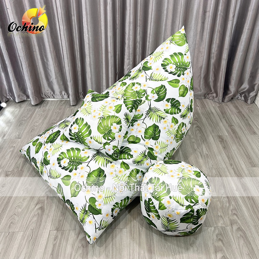 Ghế Hạt Xốp Thư Giãn Cao Cấp Dáng Thuyền Đủ 3 Món Đã Kèm Hạt Xốp (Ảnh Thật)