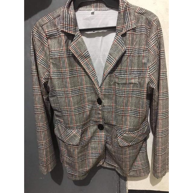 Áo Khoác Blazer Kẻ Sọc Caro Thời Trang Thanh Lịch Cho Nữ | BigBuy360 - bigbuy360.vn