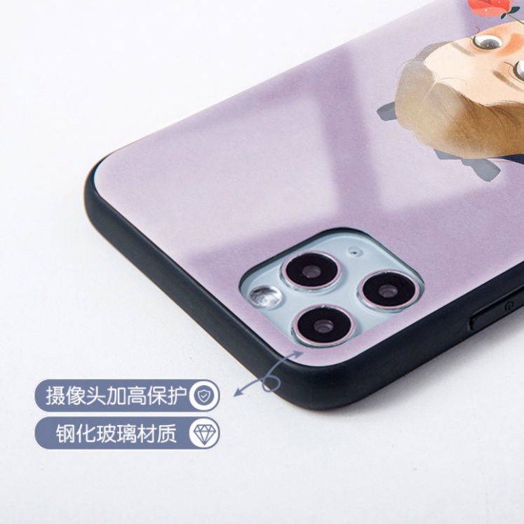 Ốp lưng iphone 6, 7, 8 Plus, X, XS, XR, XSMAX, 11, 11PRO, 11 PROMAX, 12, 13 PROMAX người con gái NGẬM huê hồng BẰNG KÍNH