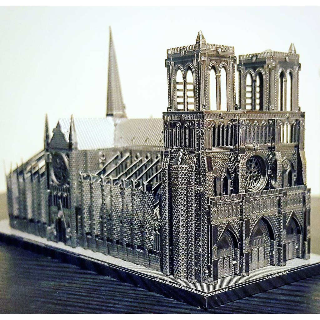 Tự Ráp Mô Hình 3D Kim Loại Lắp Ráp Nhà Thờ Đức Bà Paris