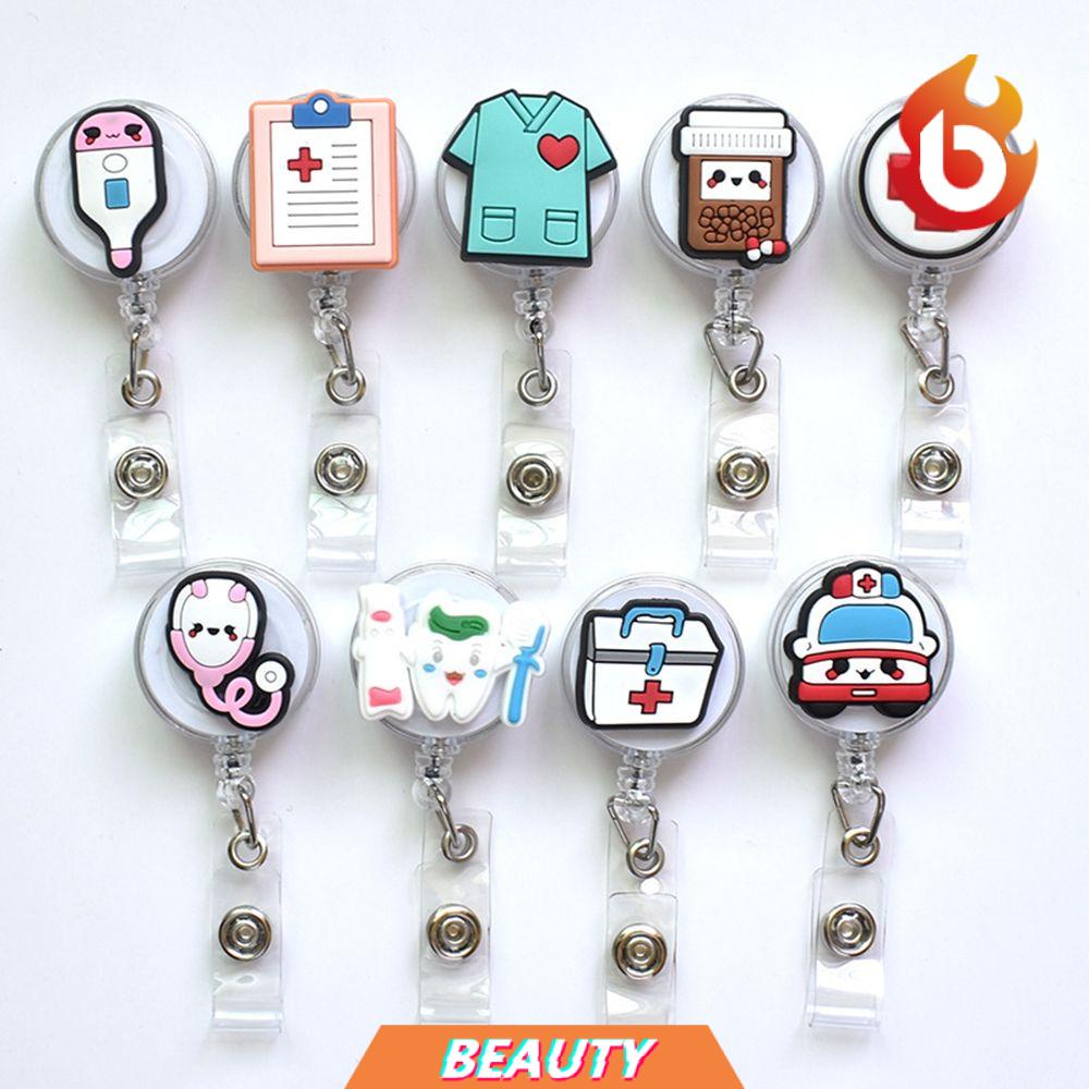 Kẹp giữ thẻ tên có thể thu gọn siêu bền có in nhiều họa tiết xinh xắn