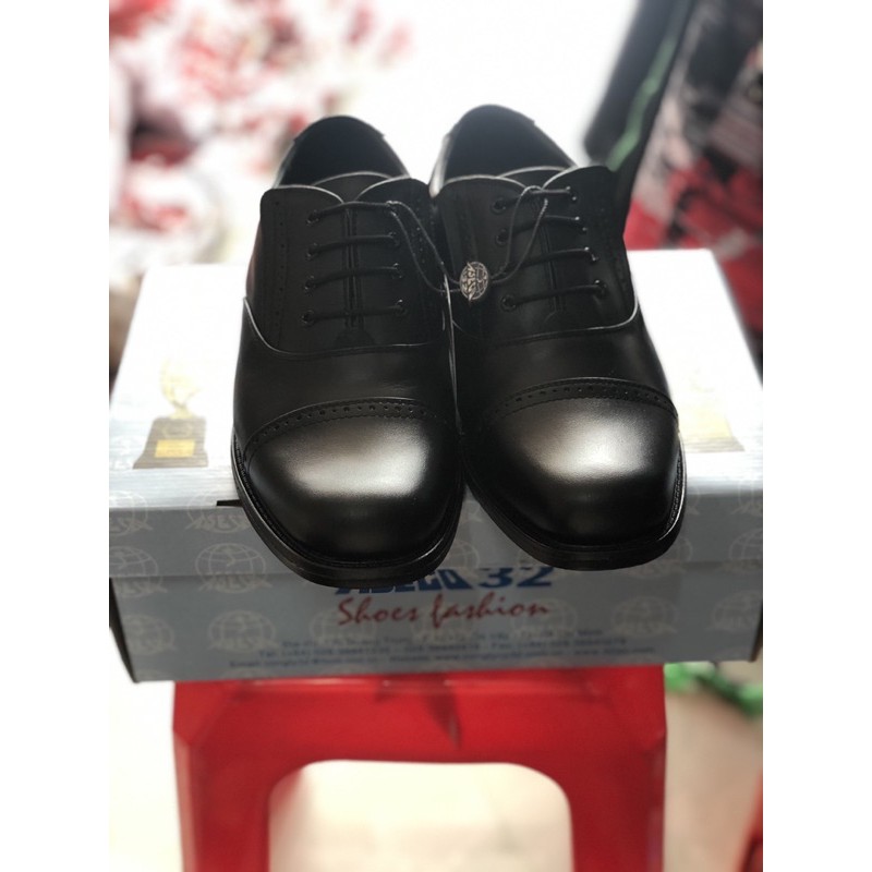 Giày da nam công sở cao cấp không dây mũi ngắn Aseco 32