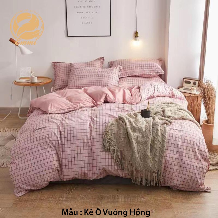 Bộ Chăn Ga Cotton Poly Các Mẫu Kẻ