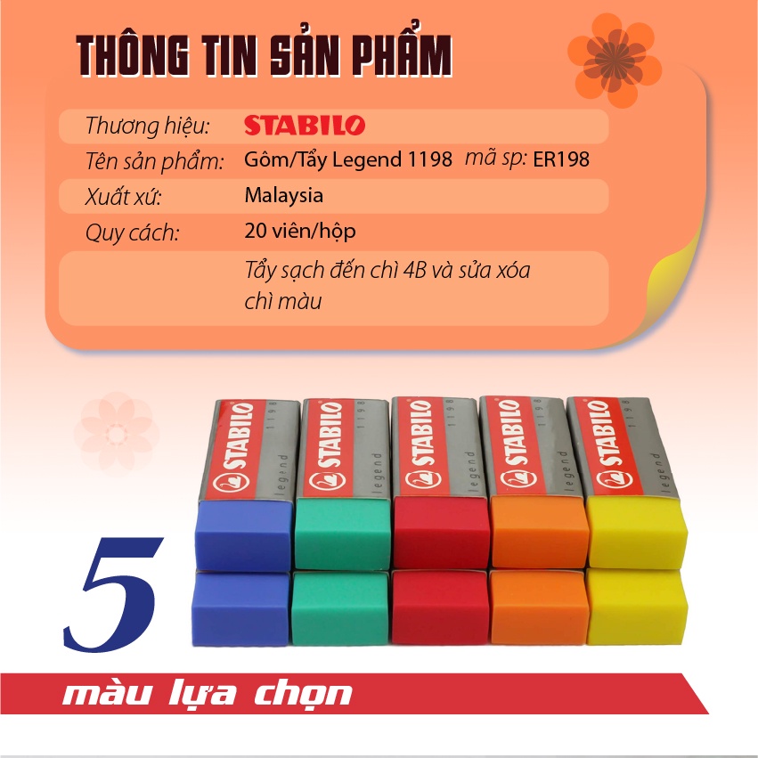 Gôm tẩy xóa STABILO legend ER198