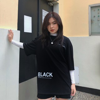 Áo thun tay lỡ unisex, áo phông unisex tay lỡ form rộng black bunny not black