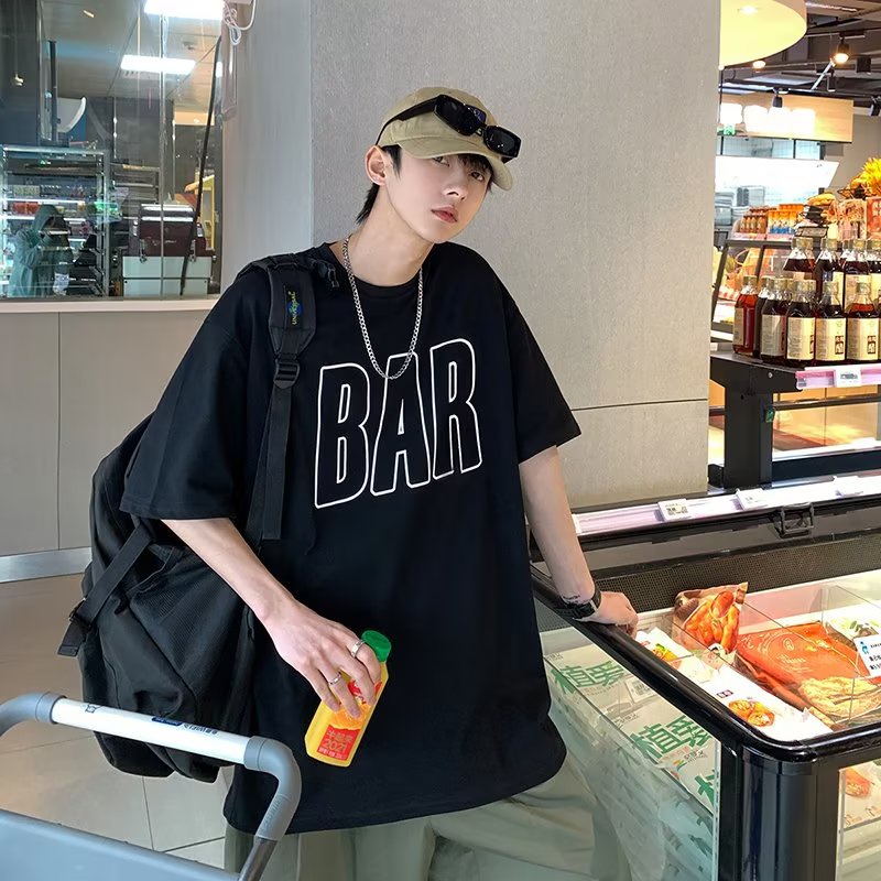 Áo Thun Tay Ngắn Dáng Rộng In Chữ Phong Cách Hip Hop Thời Trang Mùa Hè Cho Nam Và Nữ size M-8XL