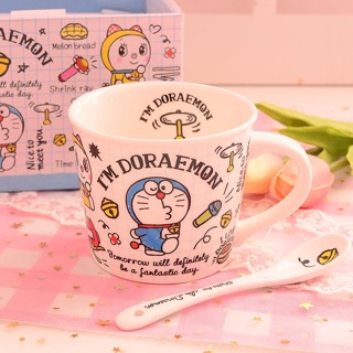 Cốc Sứ 300ML Kèm Thìa Doremon Doraemon