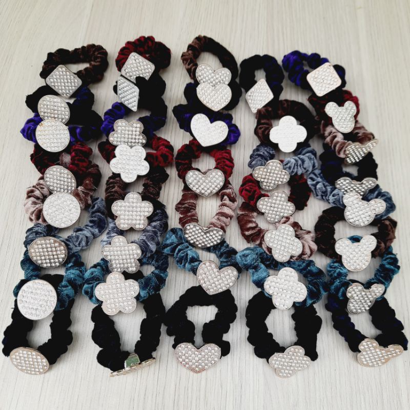 Cột tóc vải nhung thời trang nữ thun 5cm