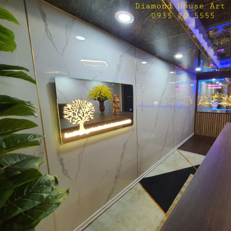 Gương tranh nghệ thuật Diamond House Art Design phôi Bỉ