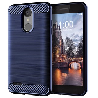 Ốp điện thoại mềm bằng sợi carbon cho lg x4+/k10 alpha 2018