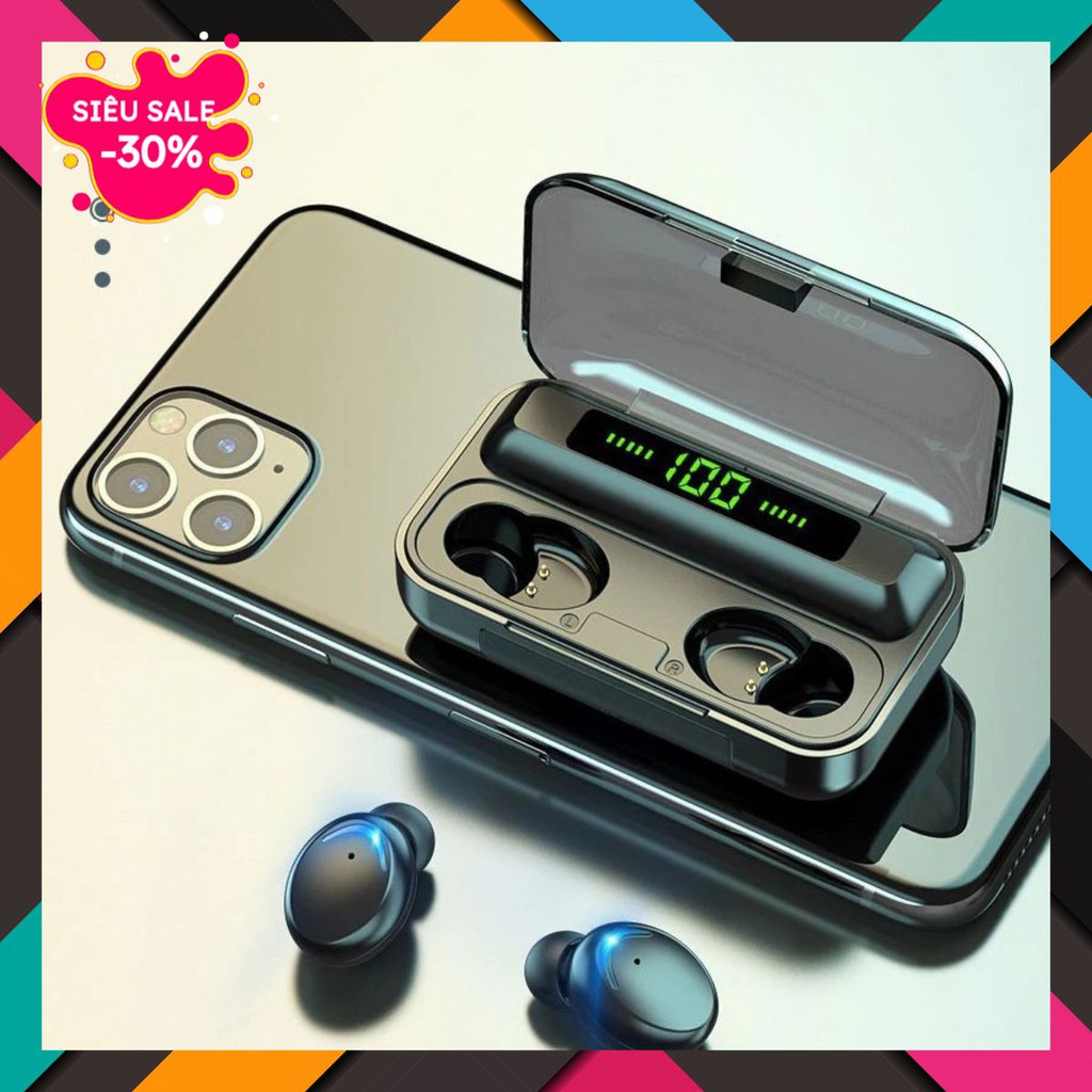 Tai Nghe Bluetooth Không Dây Nhét Tai 5.0 Amoi F9 Pro Nút Cảm Ứng Kiêm Sạc Pin Dự Phòng KING.SHOP.20 | BigBuy360 - bigbuy360.vn