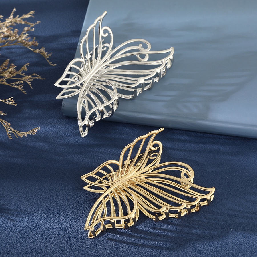 Kẹp Tóc Hợp Kim Hình Bướm Rỗng Đính Ngọc Trai Thời Trang Hàn Quốc Cho Nữ