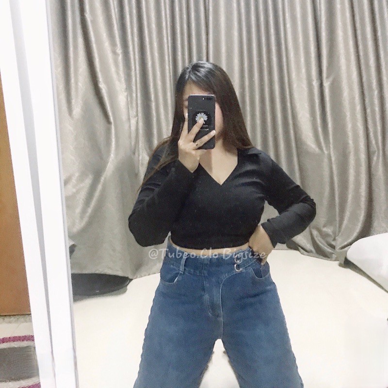 Bigsize Áo croptop hở lưng 60-90kg