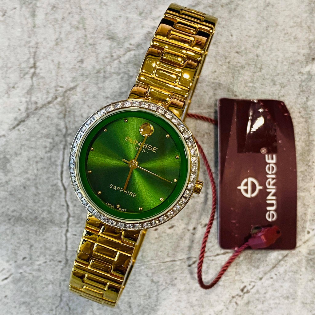 Đồng hồ Sunrise nữ chính hãng Nhật Bản L9949AA.G.XL - kính saphire chống trầy - Đá S