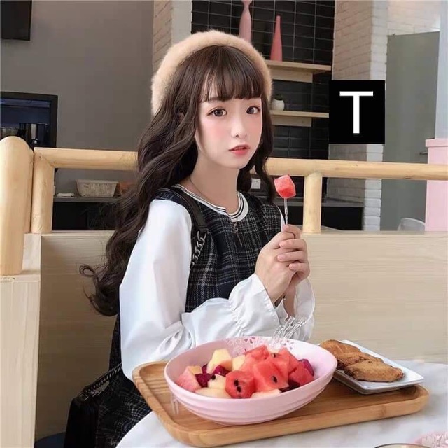 Váy kẻ phối sơmi TTV828 | BigBuy360 - bigbuy360.vn