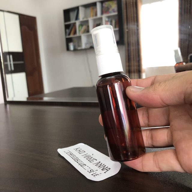 [ Chai Lọ Hủ Nâu 50ml ] 50 Chai pet nhựa Nâu 50ml - 50 Chai nâu nhỏ chiết mỹ phẩm nắp bật/ xịt sương/ xịt giọt/ nắp nhôm