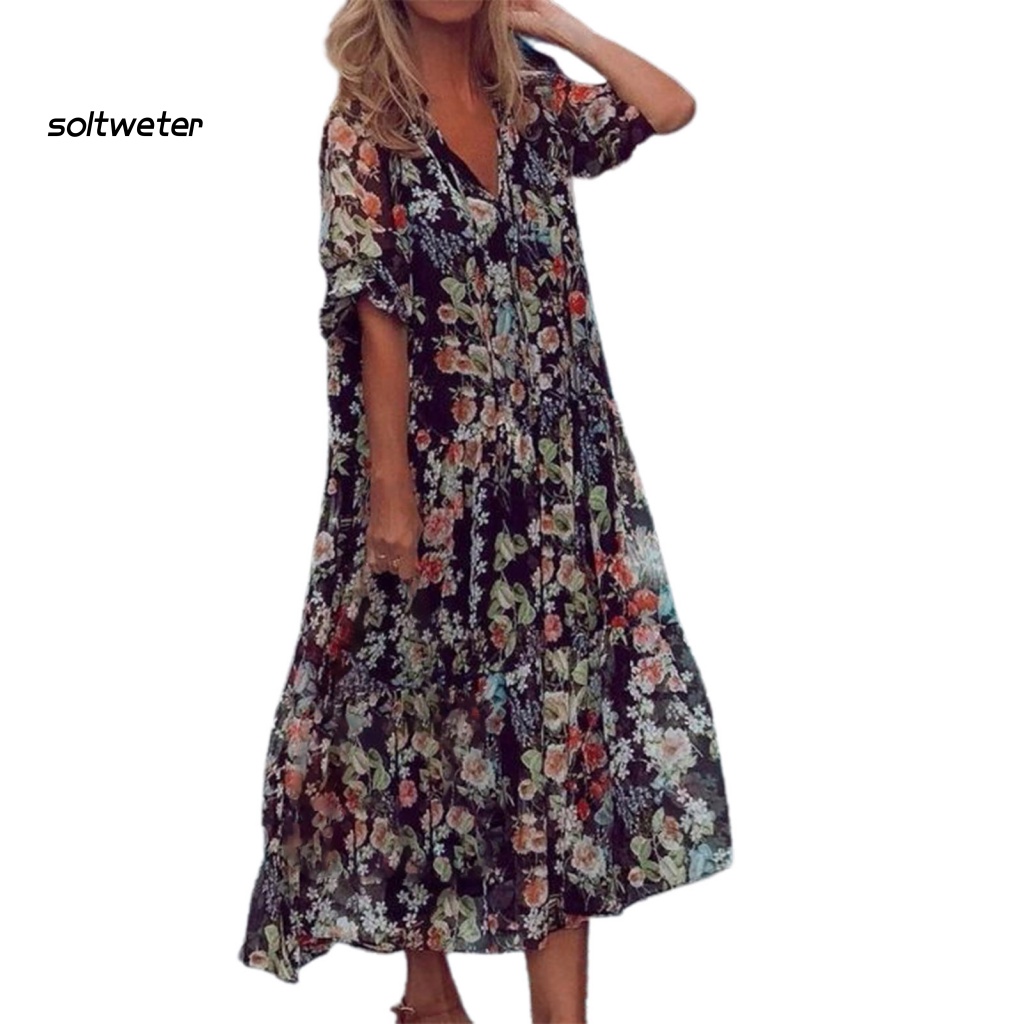 Đầm Dài Thoáng Khí Nhanh Khô Phong Cách Đường Phố