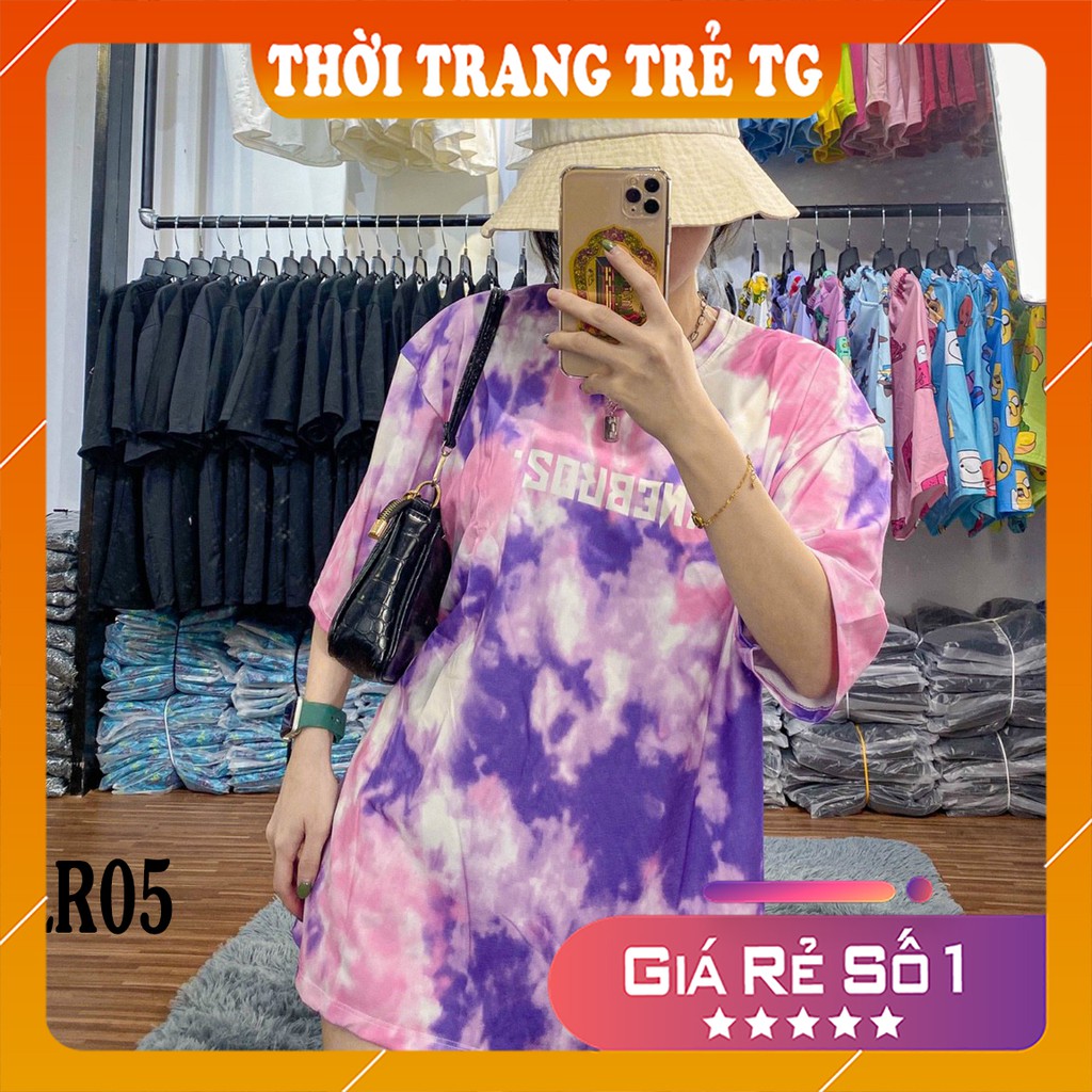 Áo thun loang màu 𝑭𝒓𝒆𝒆𝒔𝒉𝒊𝒑 Áo phông unisex LR05 vải cotton xượt poli co giãn thấm hút tốt, không xù lông
