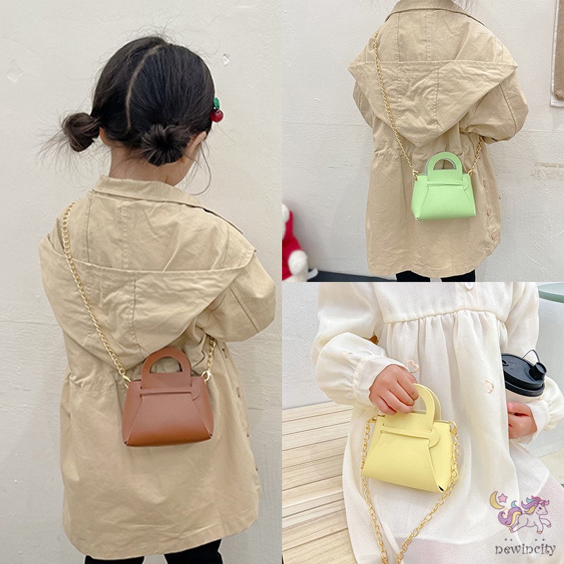 Túi Đeo Vai Đựng Tiền Xu Màu Sắc Xinh Xắn Phong Cách Hàn Quốc Cho Bé Gái