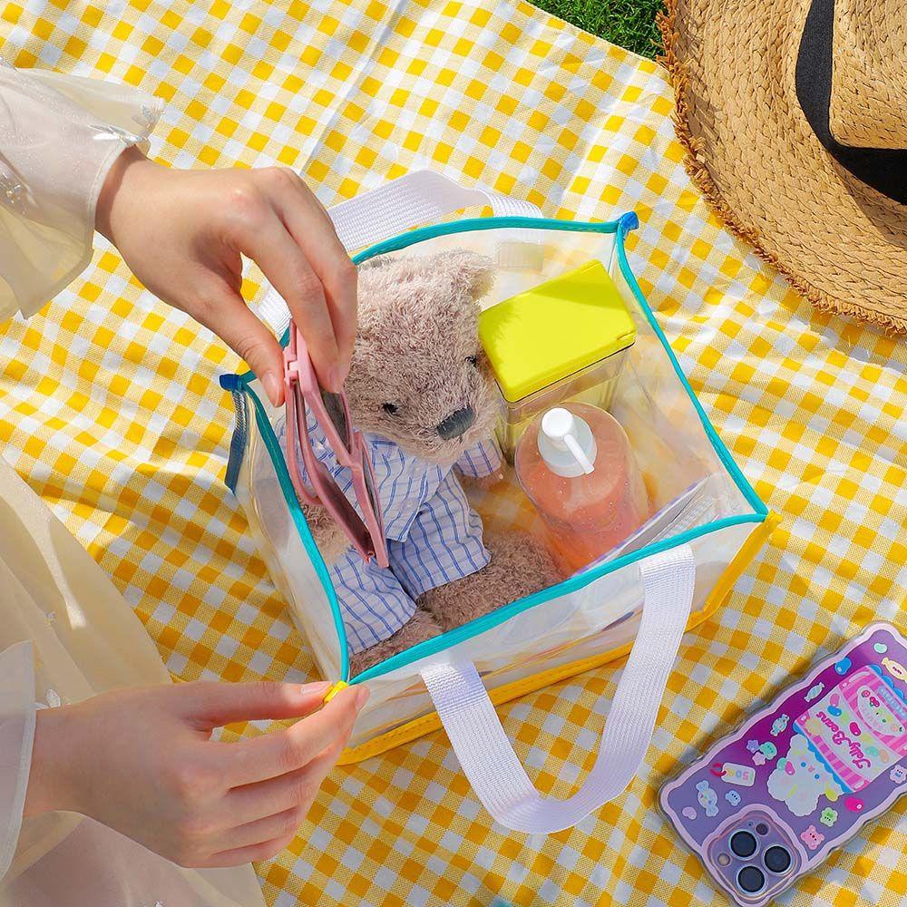 Túi Đeo Vai Bằng PVC Trong Suốt Hình Gấu / Thỏ Dễ Thương Thời Trang Đi Biển Mùa Hè Cho Nữ