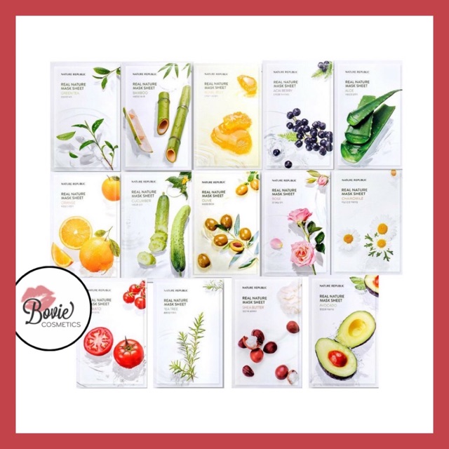 ( Sẵn ) Mặt nạ giấy Nature Republic Real Nature Mask Sheet