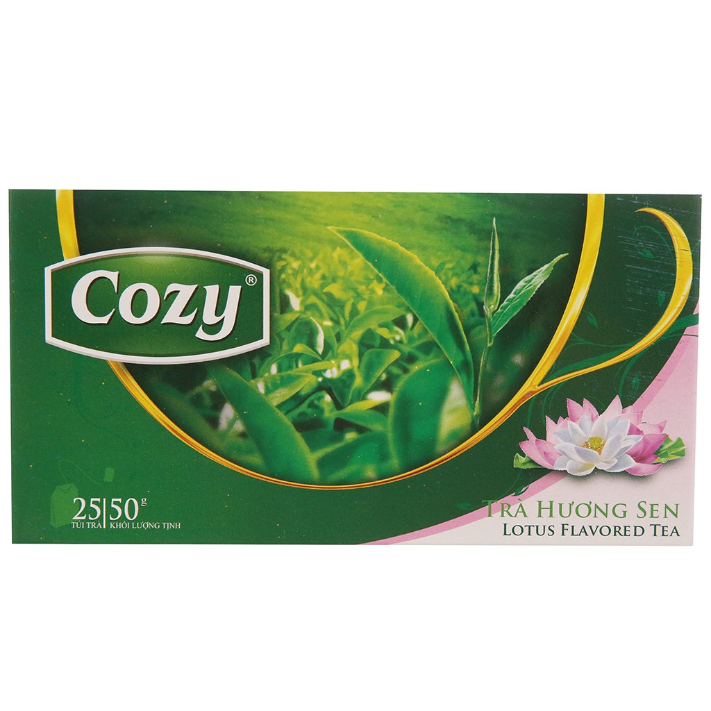 Trà Cozy Túi lọc Hương Sen (2g x 25 gói/hộp)