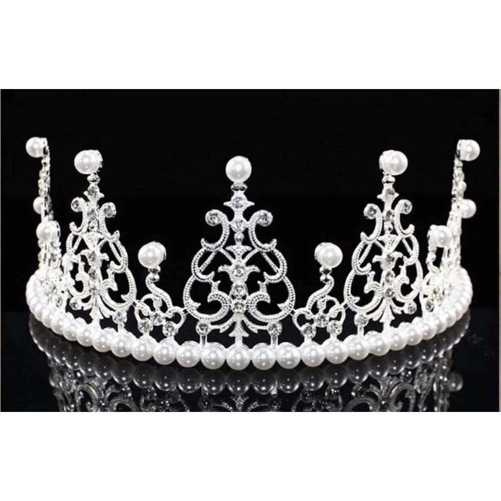 Vương miện mini trang trí bánh sinh nhật, vương miện trang trí hoa sáp