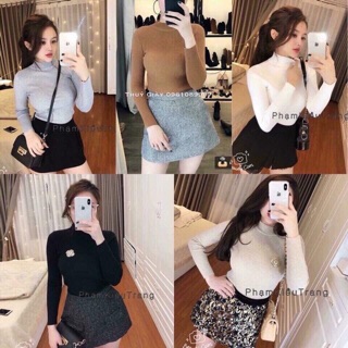 Áo len cổ 3p ( ảnh thật kèm video)