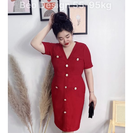 Đầm bigsize nữ Béo Design Đầm body 51kg đến 95kg