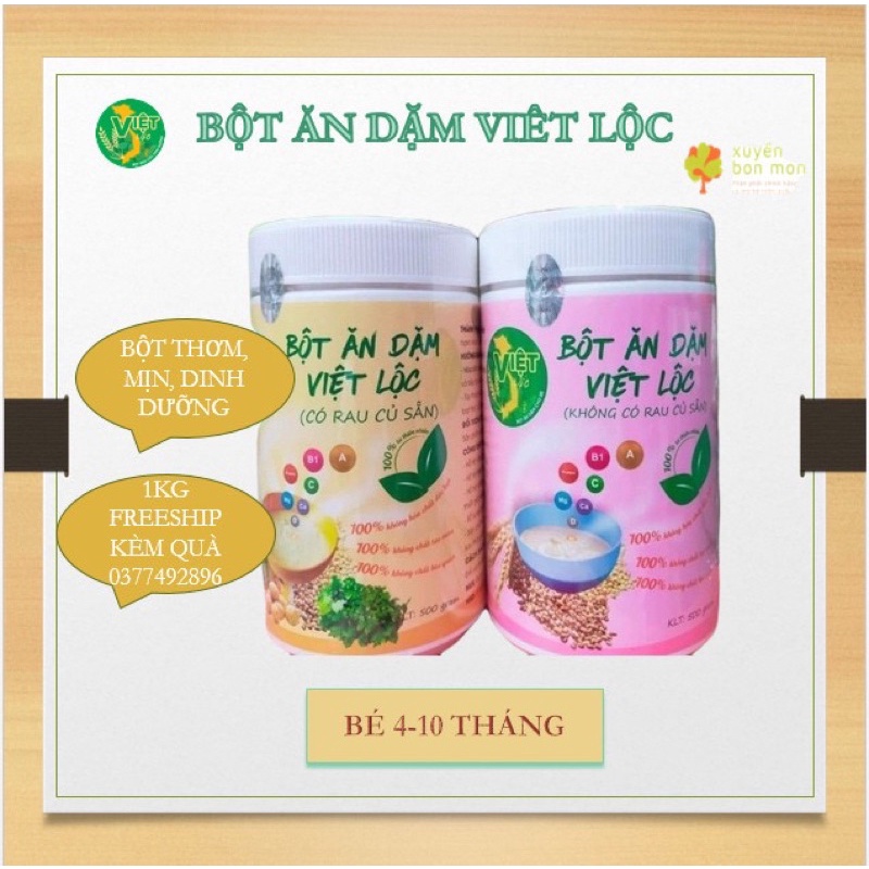 Bột ăn dặm cho bé🧡FREESHIP🧡việt lộc- 2 loại tuỳ chọn