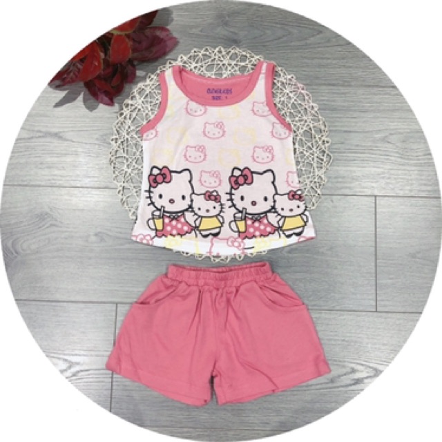 Bộ ba lỗ bé gái Mèo Kitty (8-24kg)