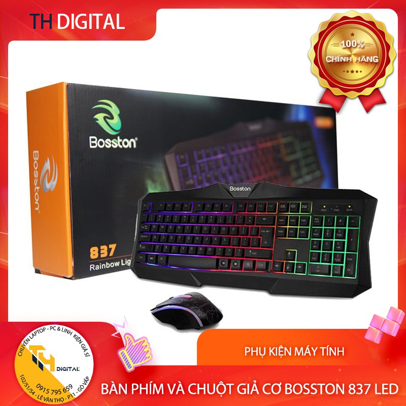 Combo Bàn phím + chuột Bosston 837-LED