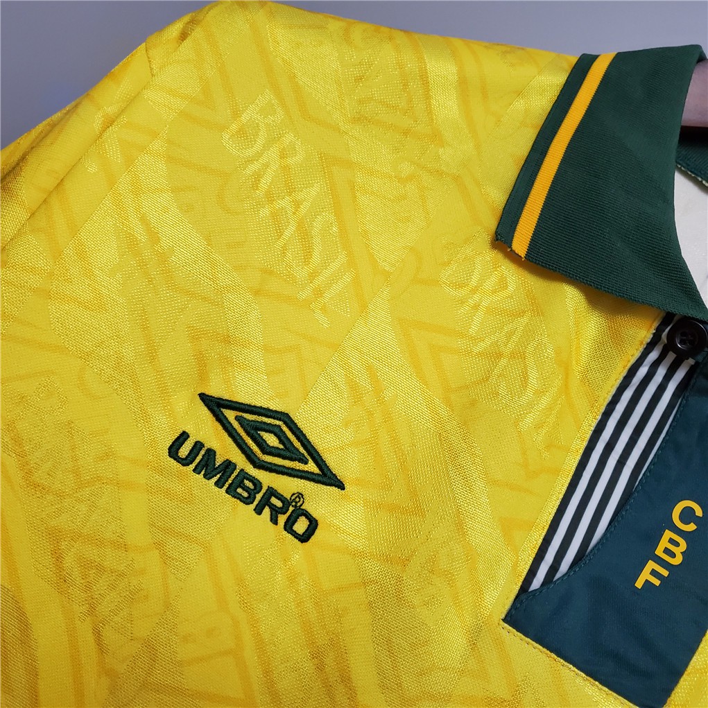 Áo Bóng Đá Đội Tuyển Brazil 91-93 Phong Cách Retro