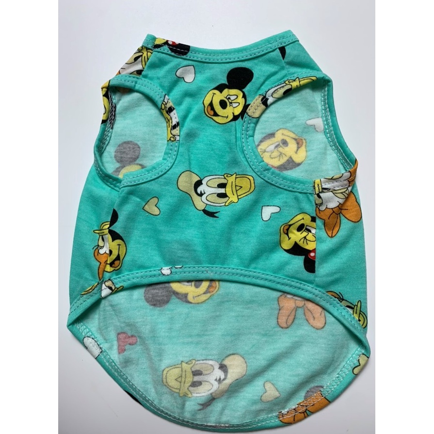 Áo cho chó mèo bằng vải cotton thoáng mát mùa hè in hình nghộ nghĩnh giá rẻ