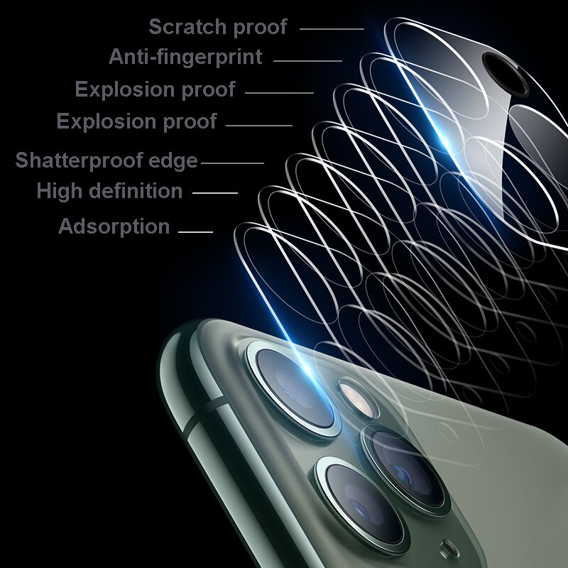 Kính Cường Lực 9D Bảo Vệ Camera Sau Cho iPhone 11 Pro Max iPhone Xs Max XR 6 6S 7 8 Plus