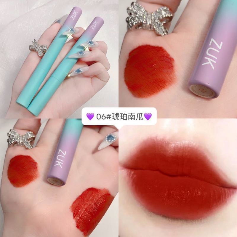 [Hàng mới về] Son kem lì ZUK mềm mịn chất nhung bám màu không dễ lem thành ly