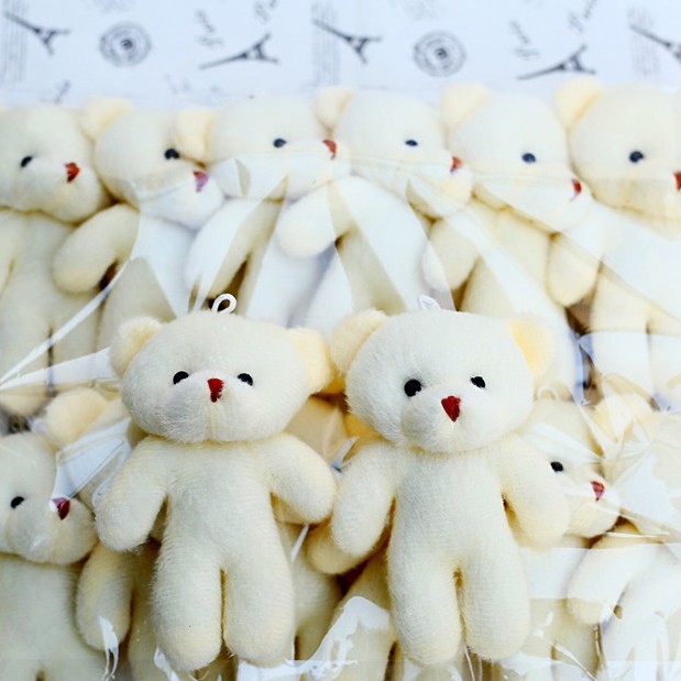 Gấu bông trơn nhỏ size cao 10 cm  sỉ -lẻ giá rẻ