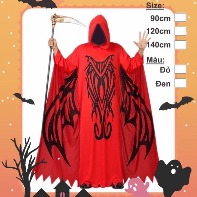 [Mới] Áo choàng Halloween 120cm