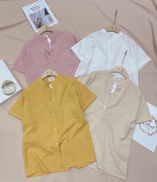 [Mã WARUN10 giảm 10K đơn 99K] ÁO SƠ MI NỮ CỔ TÀU GỌN GÀNG HIỆN ĐẠI A33 | BigBuy360 - bigbuy360.vn