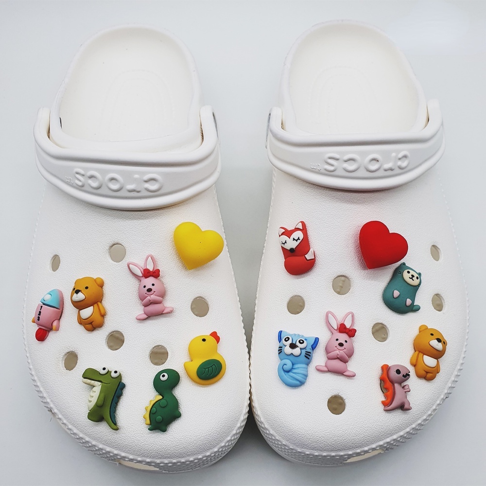 Phụ Kiện Trang Trí Giày Crocs Hình Động Vật (Wacky Bear / Thỏ / Cá Sấu / Cá Sấu Với A Glance) Dễ Thương