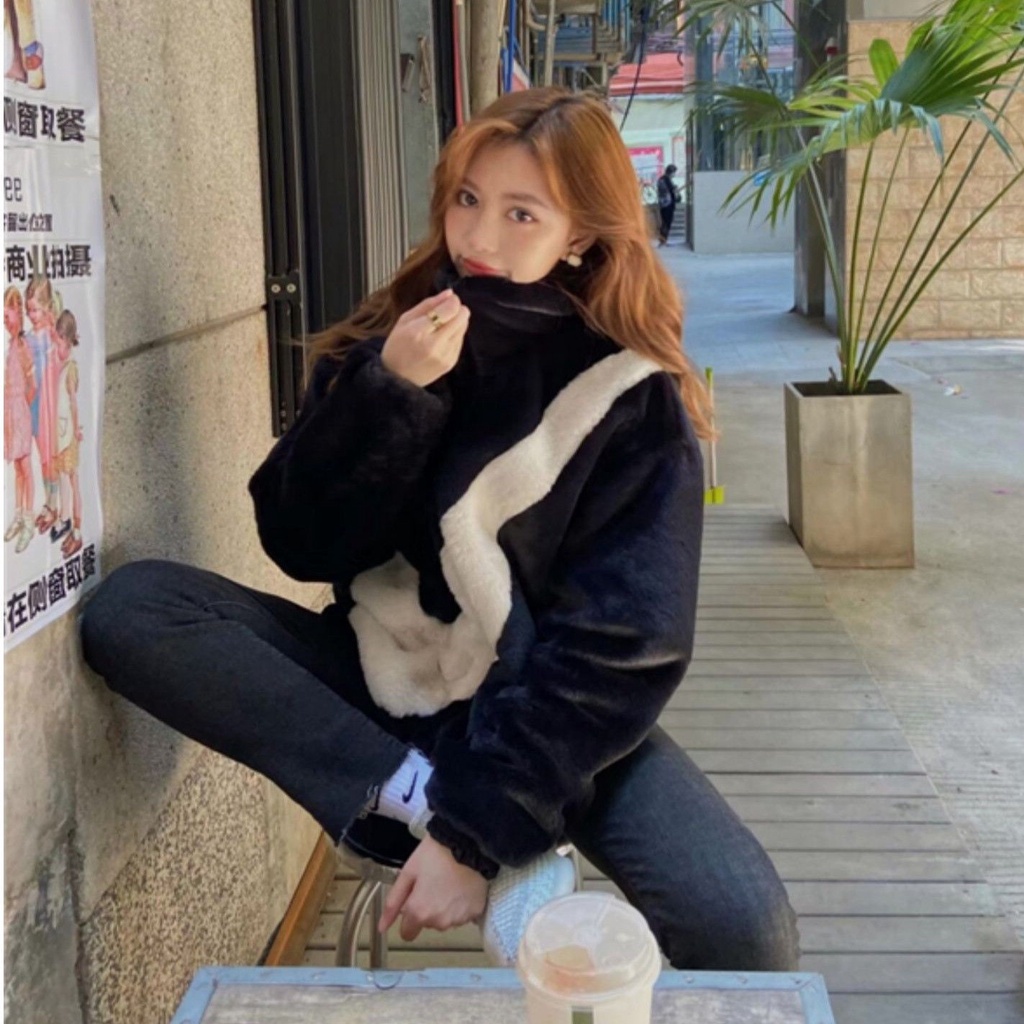 Áo Khoác Giả Lông Thỏ Phong Cách Hàn Quốc Cho Cặp Đôi