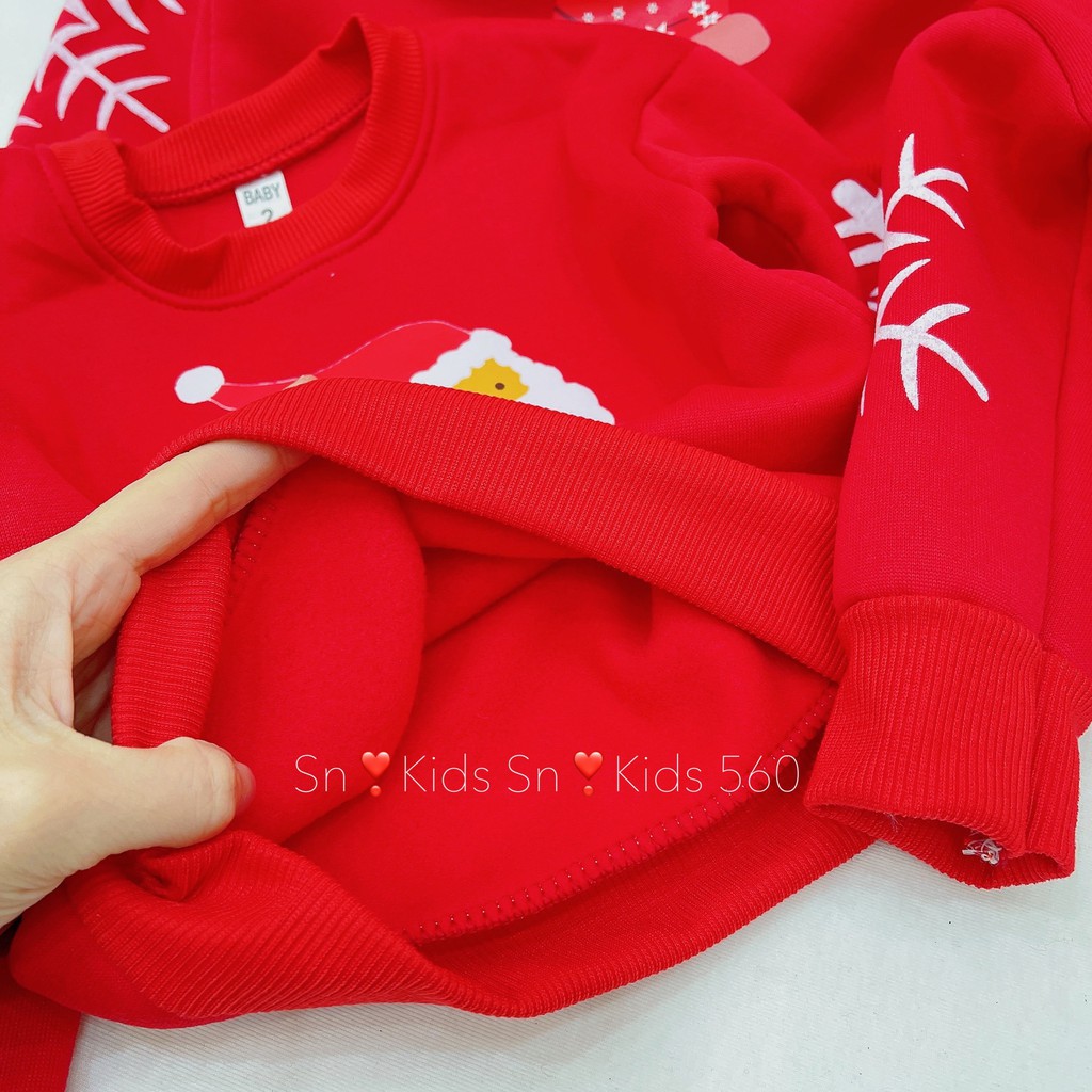ÁO NỈ BÔNG NOEL, TẤT NOEL cho bé trai bé gái 7-20KG