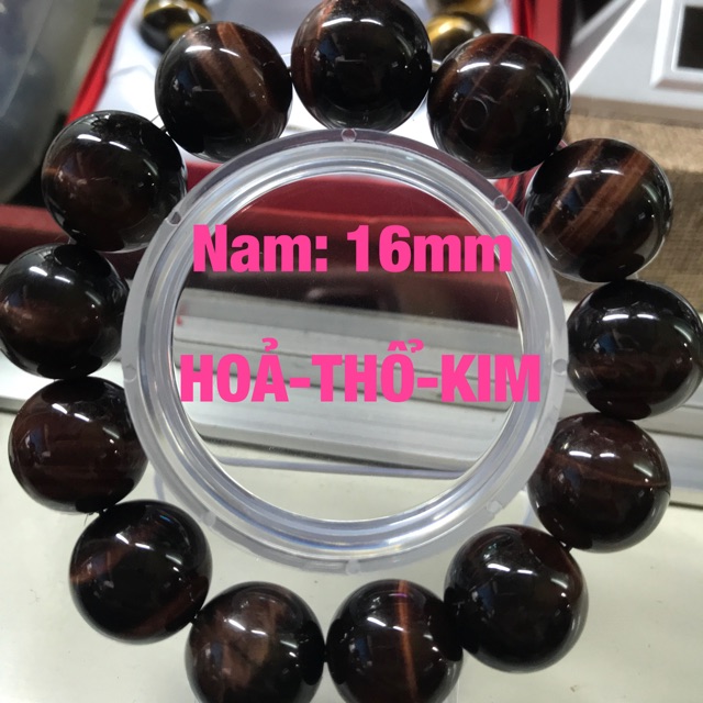 SUNNY Q8_VÒNG ĐẸP NAM mệnh HOẢ-THỔ-KIM 16mm_Nâu Đỏ 350k