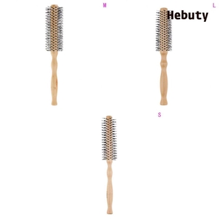 [Larelance] Lược chải tóc hình tròn bằng gỗ Lotus Curling Wavy Curling